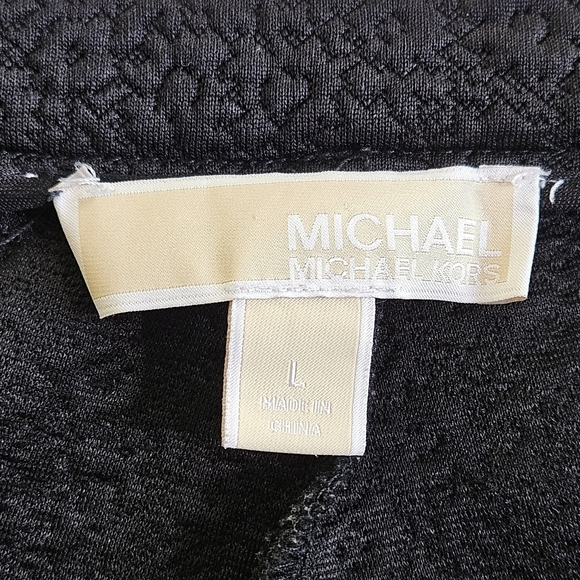 Michael Kors Elegant Black Textured Women's Pants. Size Large - Picture 3 of 9
